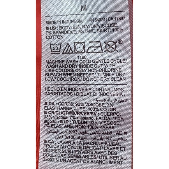 Old Navy Midi Dress Sz M NWT Fit & Flare Rib Knit Coral Pockets Coquette Coastal - Picture 6 of 10